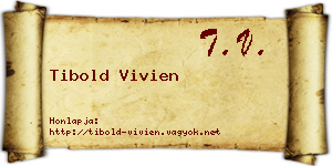 Tibold Vivien névjegykártya